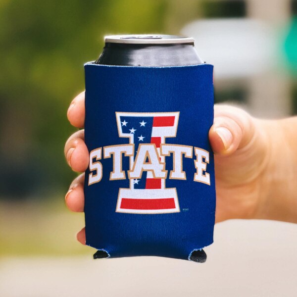 Patriotic I-State Cyclones Script Can Cooler (12oz.)